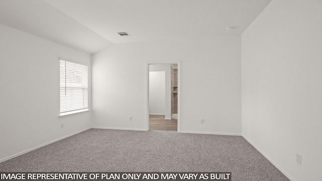 1342 Heather Rosewood Ln, Conroe, TX 77301 - empty room with carpet, baseboards, and lofted ceiling