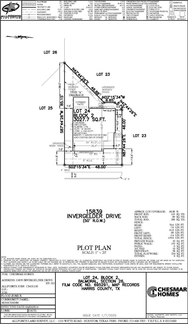 15854 Invergelder Dr, Atascocita, TX 77346 - survey map / technical document