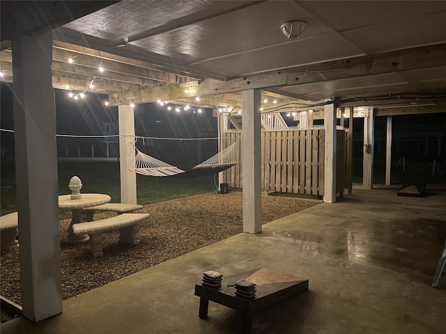 4406 Tampico Way, Galveston, TX 77554 - view of patio featuring a pergola and fence