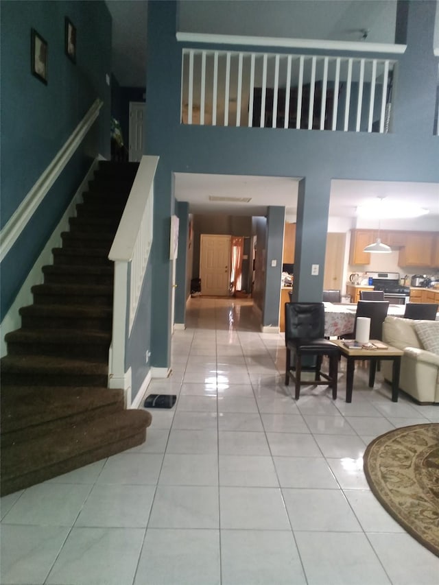 community lobby featuring stairs