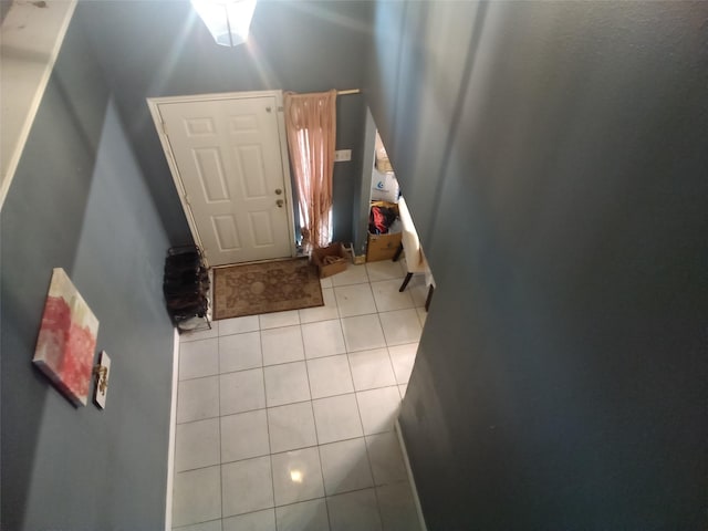 entrance foyer with tile patterned flooring