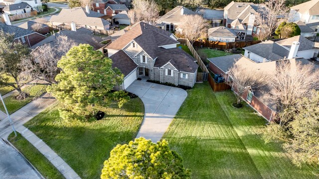 birds eye view of property featuring a residential view