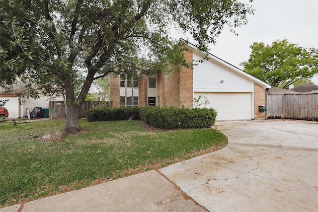 2902 Misty Park Dr, Houston, TX 77082 - view of side of home with driveway, brick siding, and a garage