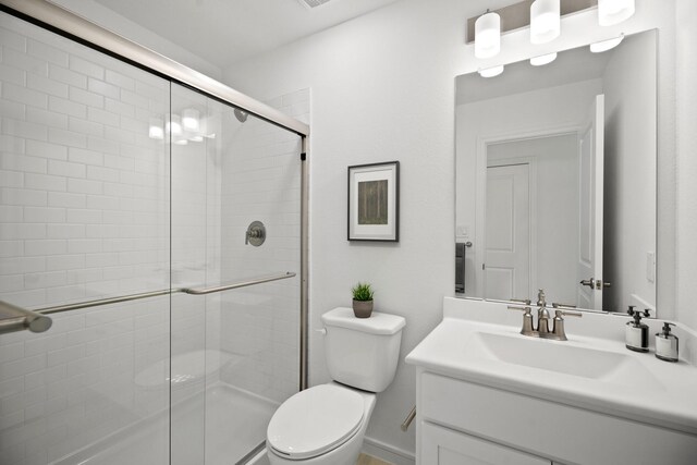 6215 Amberwood Dr, League City, TX 77573 - full bathroom featuring vanity and a shower stall