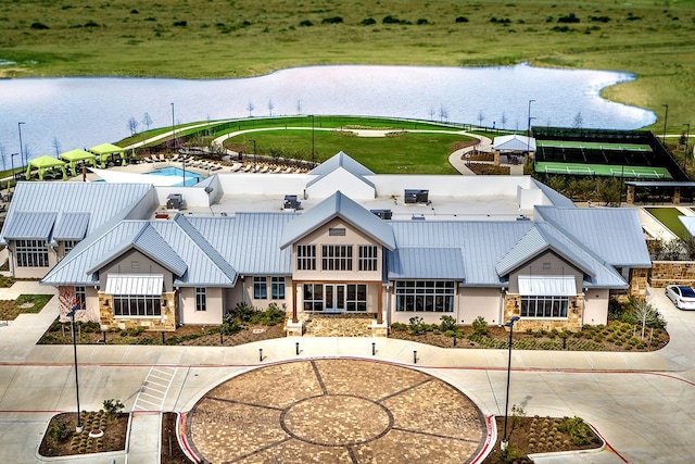 29026 Zacate Creek Ln, Fulshear, TX 77441 - view from above of property with a large body of water