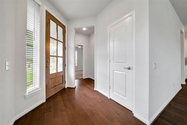 29026 Zacate Creek Ln, Fulshear, TX 77441 - entrance foyer featuring dark wood-style floors and baseboards