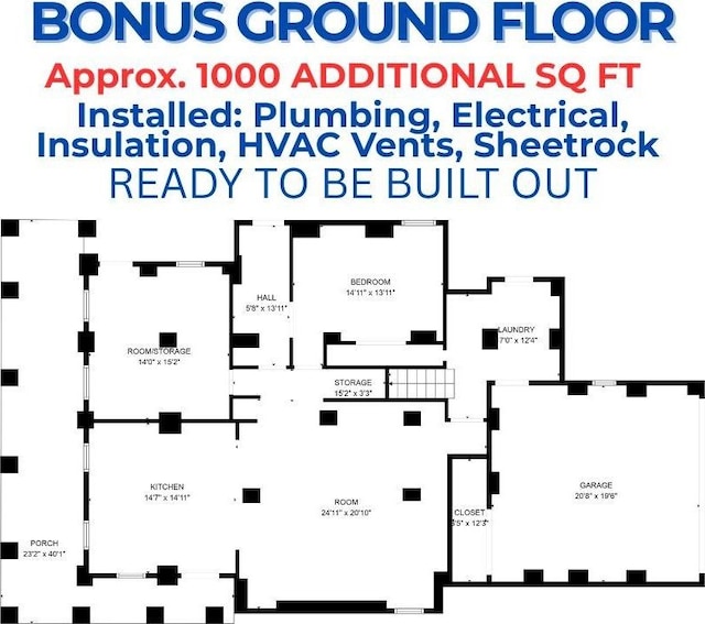 1101 Heights Blvd, Houston, TX 77008 - home floor plan