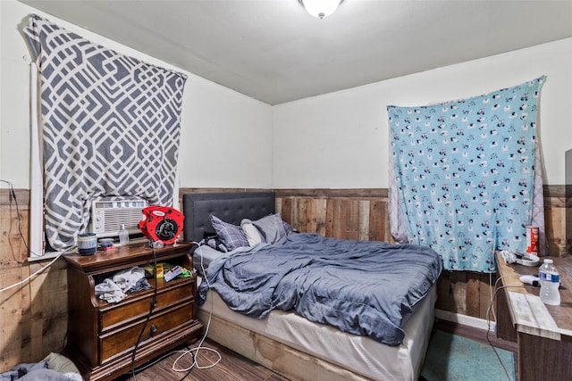 7135 Click Dr, Beaumont, TX 77708 - bedroom featuring a wainscoted wall and wood walls