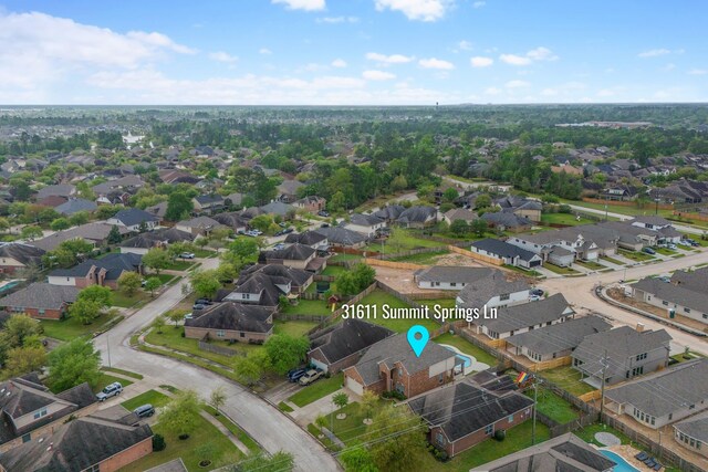 birds eye view of property featuring a residential view