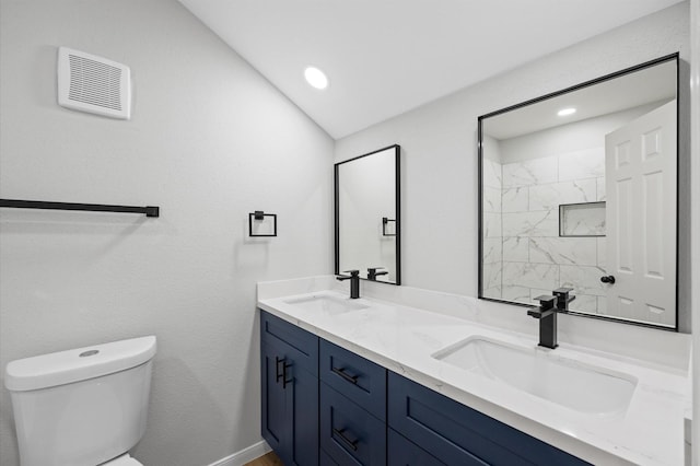 16800 Sugar Pine Dr Unit F51, Houston, TX 77090 - bathroom featuring a sink, visible vents, toilet, and double vanity
