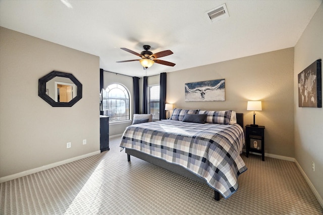 271 W Pines Dr, Montgomery, TX 77356 - bedroom featuring baseboards, carpet, and a ceiling fan