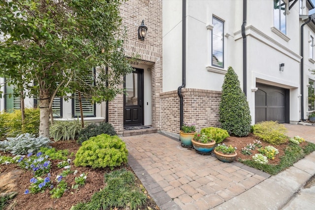 1523 Cunningham Parc Ln, Houston, TX 77055 - property entrance featuring brick siding and stucco siding