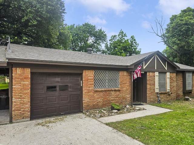 2509 Bayou Ave, Baytown, TX 77520 - ranch-style home with an attached garage, brick siding, and concrete driveway