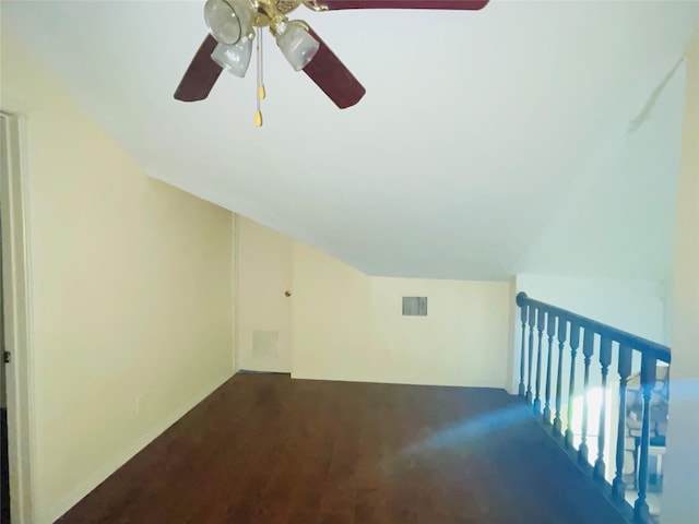 2503 Radcliffe Dr, Sugar Land, TX 77498 - additional living space featuring ceiling fan and vaulted ceiling