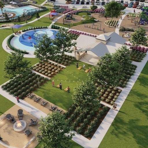 birds eye view of property