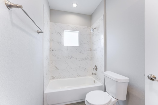 full bath featuring tub / shower combination and toilet