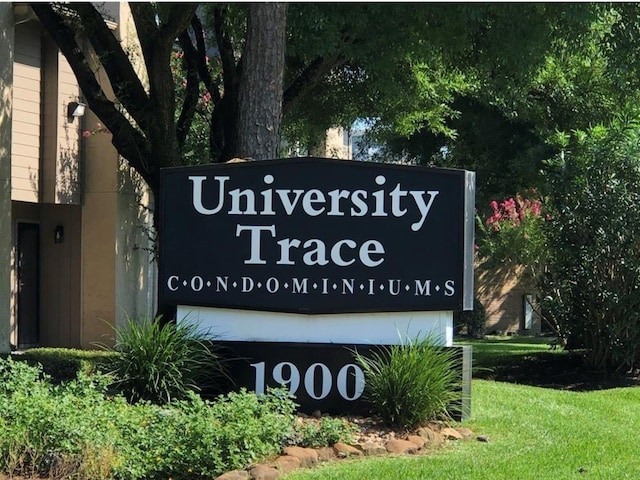view of community sign