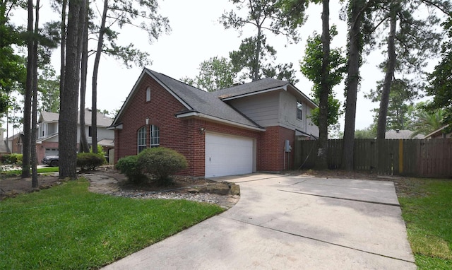 18719 Racquet Sports Way, Humble, TX 77346 - view of home's exterior featuring brick siding, driveway, roof with shingles, and an attached garage