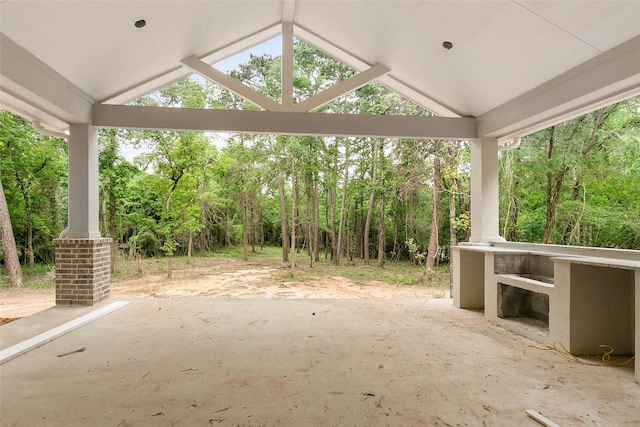 40715 Pipestone Rd, Magnolia, TX 77354 - view of patio / terrace with a view of trees