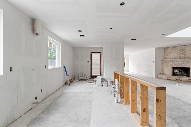 6206 Yarwell Dr, Houston, TX 77096 - empty room with a brick fireplace
