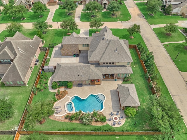 21610 Harbor Water Dr, Cypress, TX 77433 - aerial perspective of suburban area featuring a pool area