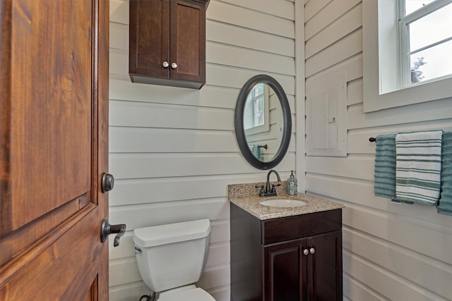21610 Harbor Water Dr, Cypress, TX 77433 - bathroom with vanity, toilet, and healthy amount of natural light