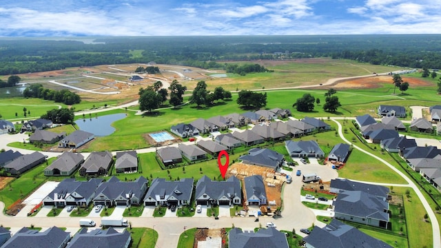 14647 Cedar Elm Ct, Willis, TX 77318 - aerial view of property's location featuring a large body of water, nearby suburban area, and a golf club