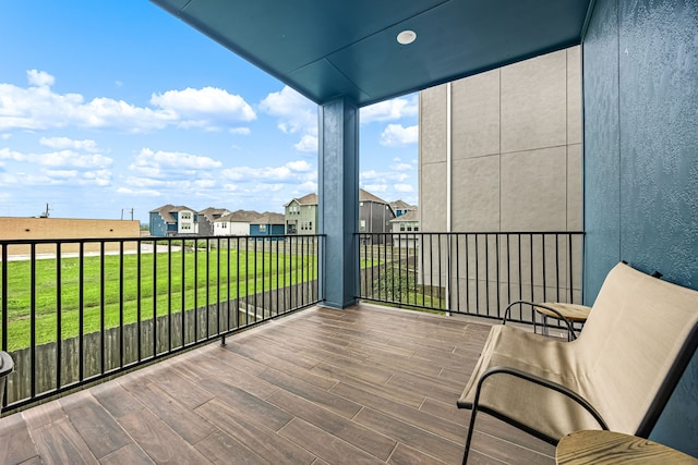 balcony featuring a residential view