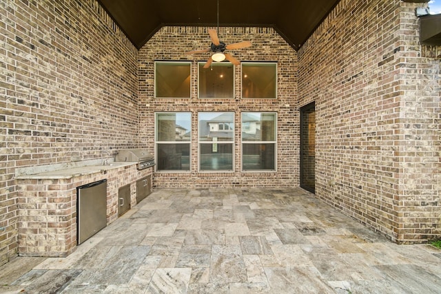 5730 Balcones Ridge Ln, Houston, TX 77059 - view of patio / terrace with a ceiling fan, grilling area, and area for grilling