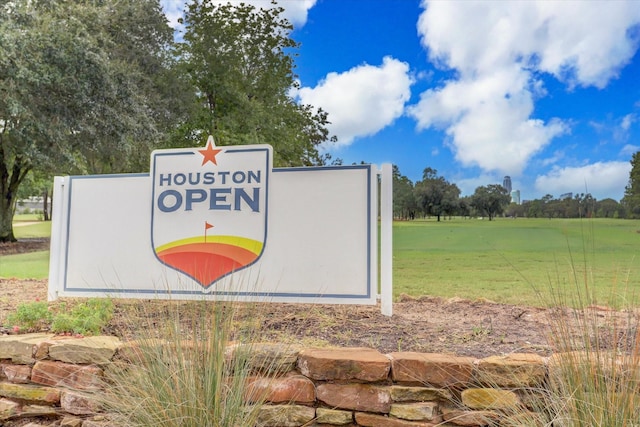 view of community sign