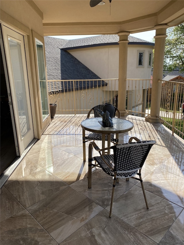1319 Cherry Spring Dr, Houston, TX 77038 - view of patio / terrace featuring a balcony