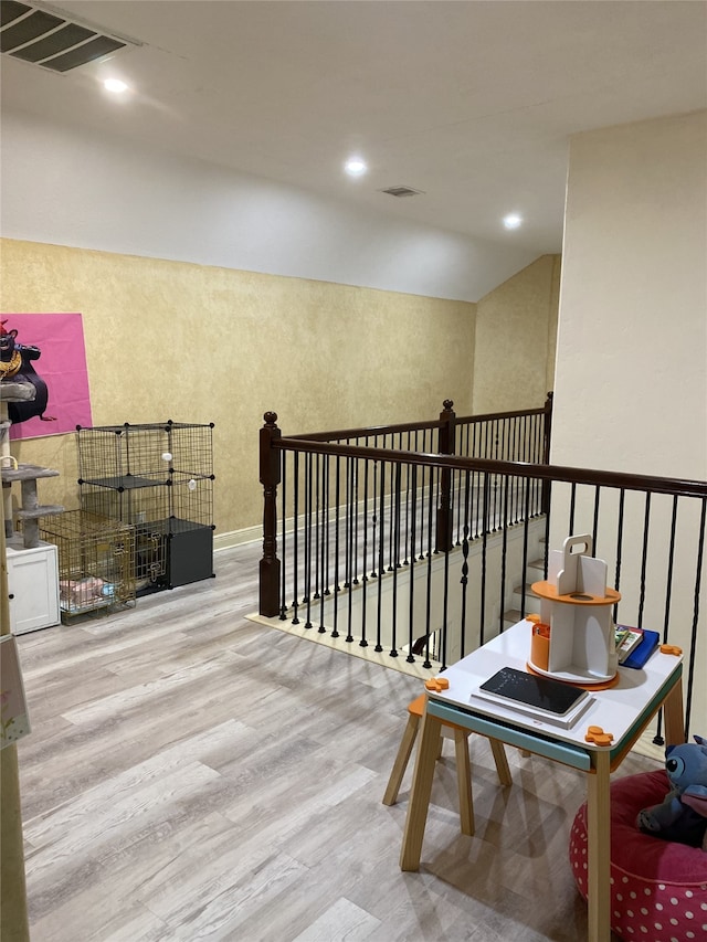 1319 Cherry Spring Dr, Houston, TX 77038 - interior space with visible vents, recessed lighting, and wood finished floors