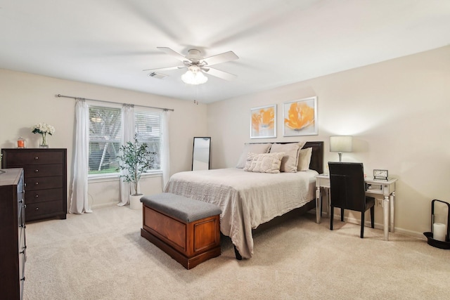 5306 Havenwoods Dr, Houston, TX 77066 - bedroom featuring light colored carpet, baseboards, and ceiling fan