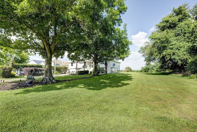 view of grassy yard