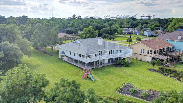view from above of property