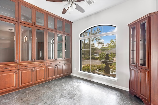 18510 Bluffview Dr, Crosby, TX 77532 - empty room with baseboards, a ceiling fan, and visible vents