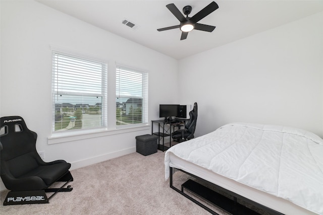 15115 Parkland Canyon Dr, Cypress, TX 77433 - carpeted bedroom featuring baseboards and a ceiling fan