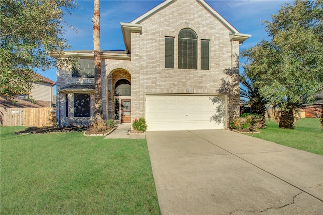 21122 Covington Bridge Dr, Spring, TX 77388 - traditional home with a garage, brick siding, and concrete driveway