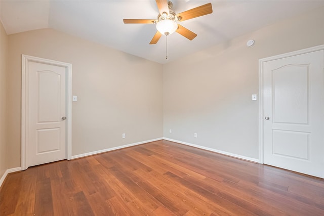 1218 Ventura Canyon Dr, Katy, TX 77494 - empty room with wood finished floors, baseboards, and a ceiling fan