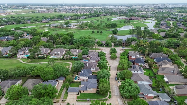 1218 Ventura Canyon Dr, Katy, TX 77494 - bird's eye view with a residential view, view of golf course, and a water view