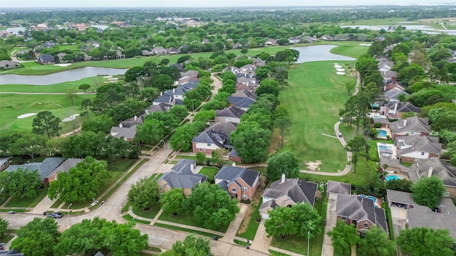 1218 Ventura Canyon Dr, Katy, TX 77494 - drone / aerial view with a water view, view of golf course, and a residential view