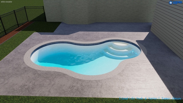 1218 Ventura Canyon Dr, Katy, TX 77494 - view of swimming pool featuring a patio and fence
