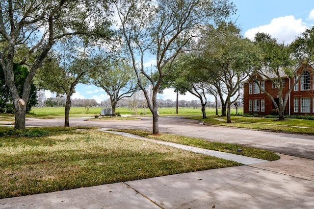 view of road featuring sidewalks