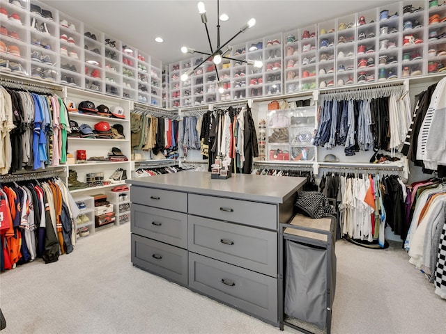 10114 Mariner Oaks Dr, Missouri City, TX 77459 - spacious closet with a chandelier and light colored carpet