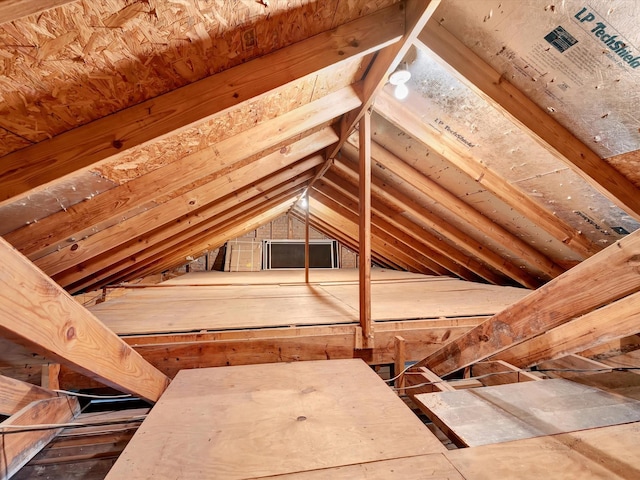 view of attic