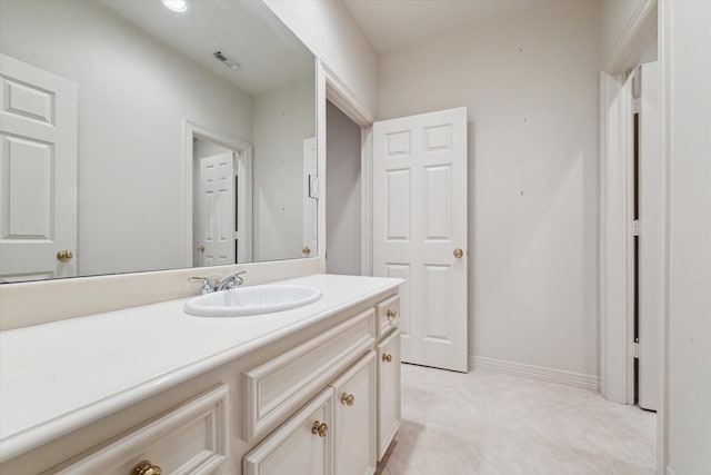5079 Cedar Creek Dr, Houston, TX 77056 - bathroom with vanity, baseboards, and tile patterned flooring