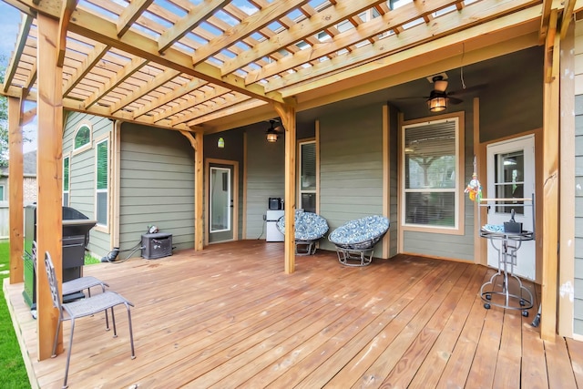 2019 Doolan Dr, Conroe, TX 77301 - deck with a pergola