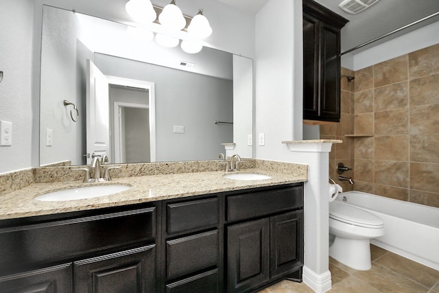 2019 Doolan Dr, Conroe, TX 77301 - bathroom with visible vents, toilet, and a sink