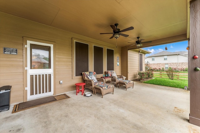 9791 Waller St, Conroe, TX 77303 - view of patio with ceiling fan