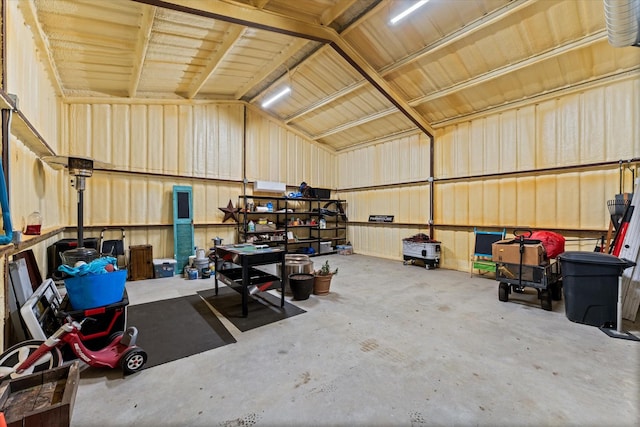9791 Waller St, Conroe, TX 77303 - garage featuring metal wall